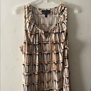 Dana Buchman Women's Sleeveless Top - Cream and Black